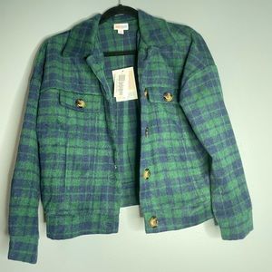 brand new lularoe cropped flannel jacket
